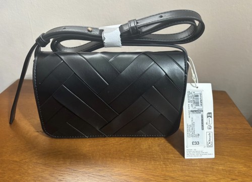 Faux leather woven mini - leather,