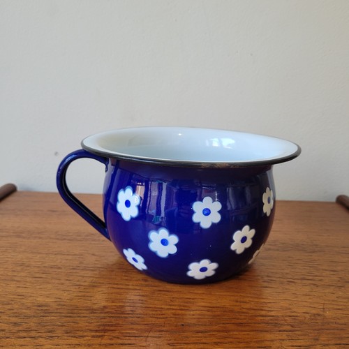 Vintage rustic blue - blue, enamel