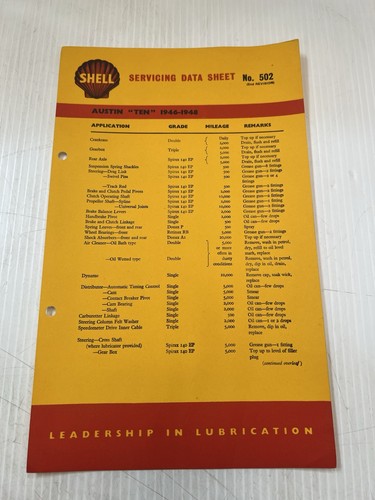 Austin ten 1946 1948 shell - 1946-1948,