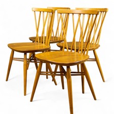 4x Ercol Windsor Candlestick Dining Chairs
