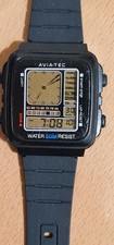 Avia-Tec Vintage Alarm Calculator LCD Watch