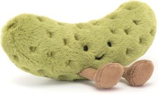Jellycat Amuseables Pickle Stuffed Toy, 12cm - Vegetable Plush - Fun Gift Idea