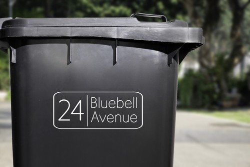 Classic house wheelie bin - house,