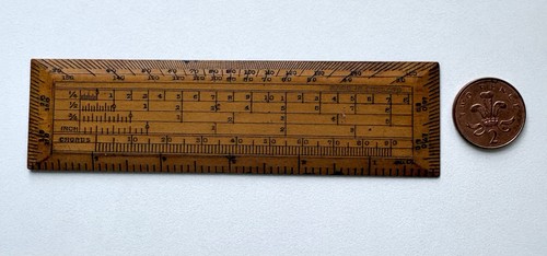 Antique boxwood scale - boxwood, ruler