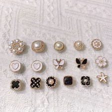 Shoe Charms Pearl Rhinestone