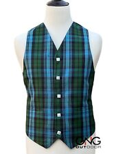 Men's Wedding Campbell Ancient Tartan Vest 5 Button Scottish Kilt Waistcoat