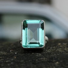Solid 925 Silver Aquamarine