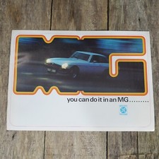 Vintage Car Sales Promo Brochure, MG MGB/V8 Midget SIII