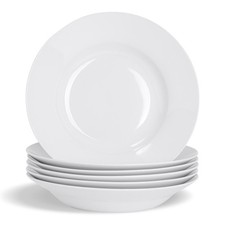 6x Classic White Soup Bowls