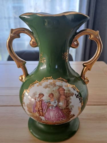 Vintage limoges green gold - green, /