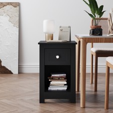 Small Side Table Narrow Wooden