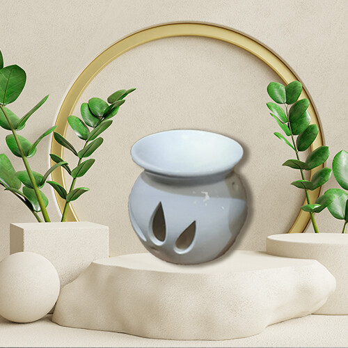 Ceramic wax oil burner tea - ceramic,