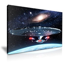 STAR TREK The Starship Enterprise Stretched Canvas Print Wall Art More Sizes