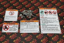 Yamaha warning decals stickers