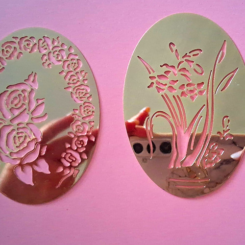 Metal floral craft stencil - craft,