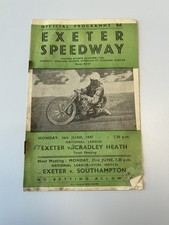 Exeter Speedway Programme - June 1947 - Challenge Trophy - Cradley Heath 