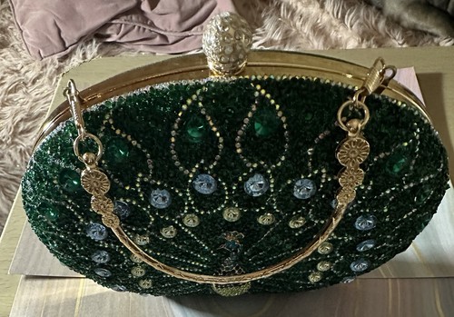 Peacock sequin clutch - peacock, bag