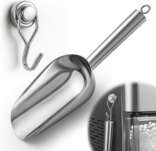 Stainless steel ice scoop - steel,