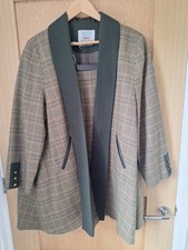 AVOCA 100% Irish Wool Tweed Check  Coat Suit Size M. BNWT
