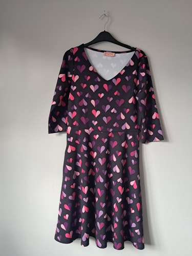 Popsy dress black purple pink - dress, black/purple/pink