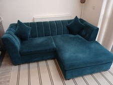 4 Seater Chaise Sofa from sofology in Teal