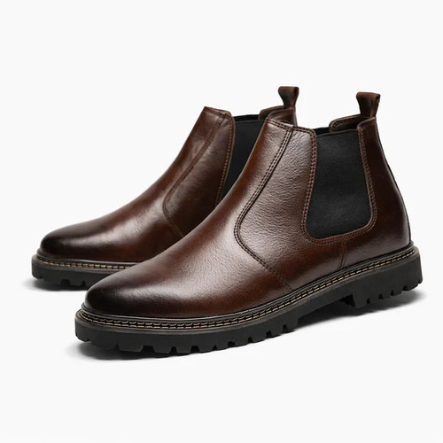 Men brown chelsea boots - men's,