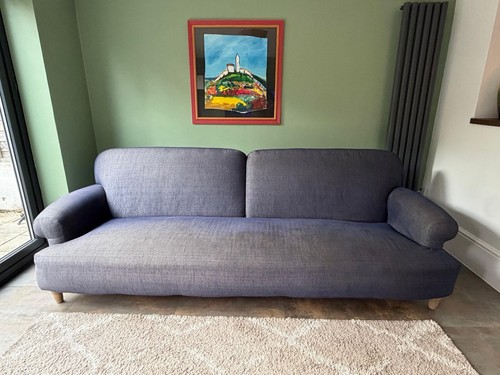 Denim blue large loaf sofa - blue,