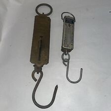2x Vintage pocket balance Scales Salter, 25lb spring balance 50lb & 25lb