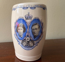 Vintage Wedgwood City of Portsmouth HM George VI & Elizabeth Coronation Mug 1938
