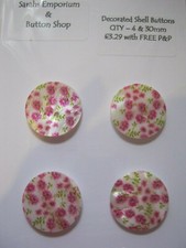 LARGE DECORATED SHELL Buttons