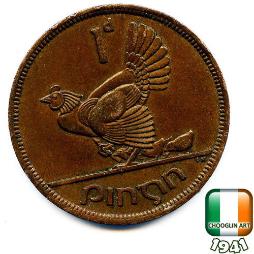Irish 1941 penny coin - 1941,