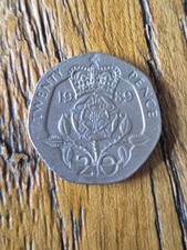 1989 20p - Twenty Pence Coin