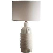Cream Ribbed Ceramic with Rope