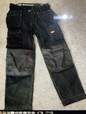 Snickers 3223 Trouser Size 152 W36 L35 Floor Layer 2 Pairs Black New with Tags