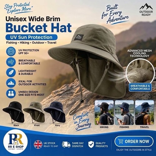 Unisex wide brim bucket - bucket, hat
