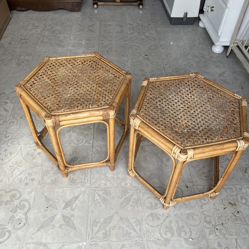 Pair vintage hexagonal small - pair,