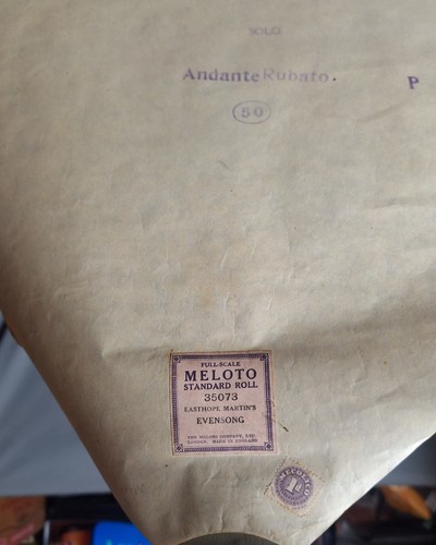 Vintage meloto pianola roll - roll,