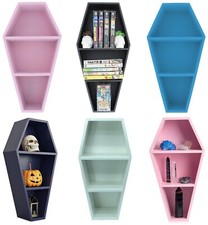 Coffin shaped shelf spooky - shaped,