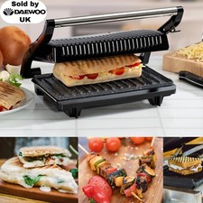 Daewoo 3-in-1 Closed Panini Press Sandwich Maker Toaster or Open Health Grill