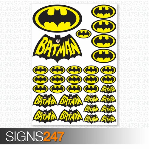 Batman stickers 32 - 32, printed