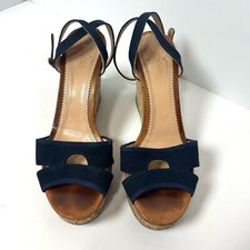 CHLOE Blue Wedge Open Toes