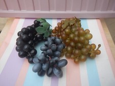 ARTIFICIAL FAUX/FAKE GRAPES 3 BUNCHES PLASTIC