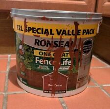 USED Ronseal Fence Paint 12l -  Red Cedar