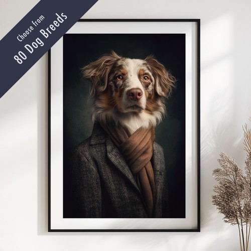Smartly dressed dog - smartly,