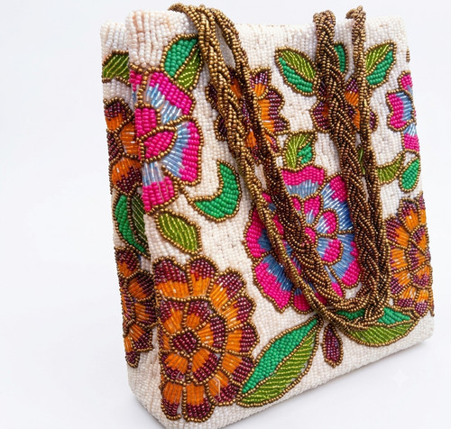 Boho beaded shoulder bag - beaded,