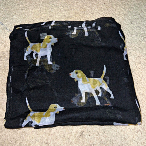 Black dog animal - black, viscose