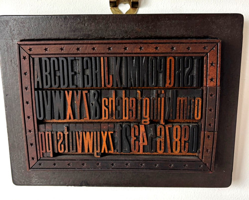 Vintage letterpress type block - vintage,