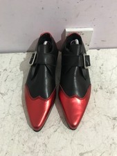 Underground Original size 4 / 37 womens red & black buckle monk shoes - ba -