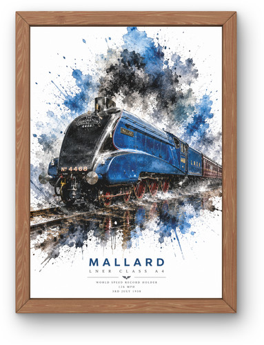 Mallard steam train poster - steam,