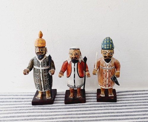 Vintage indian carved wooden - vintage,
